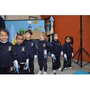 Festejos por el Día de la Bandera con los niños de Jardín